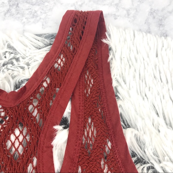 Banana Republic Boho Crochet Racerback Tank EUC - Picture 6 of 8